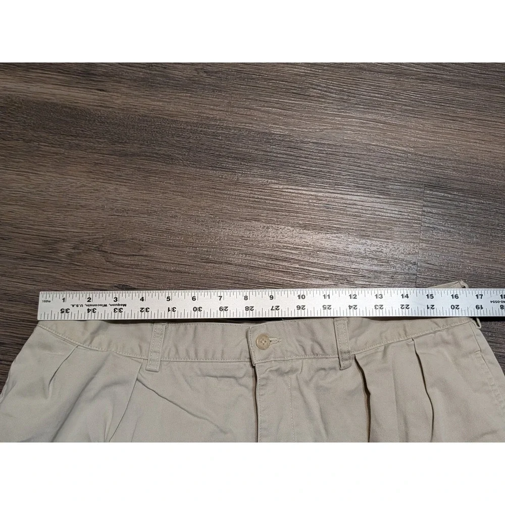 Polo Ralph Lauren Andrew Short Mens 36 Tan Khaki Pleated Cotton Chino Shorts